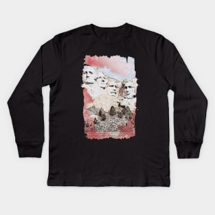 Mount Rushmore Kids Long Sleeve T-Shirt